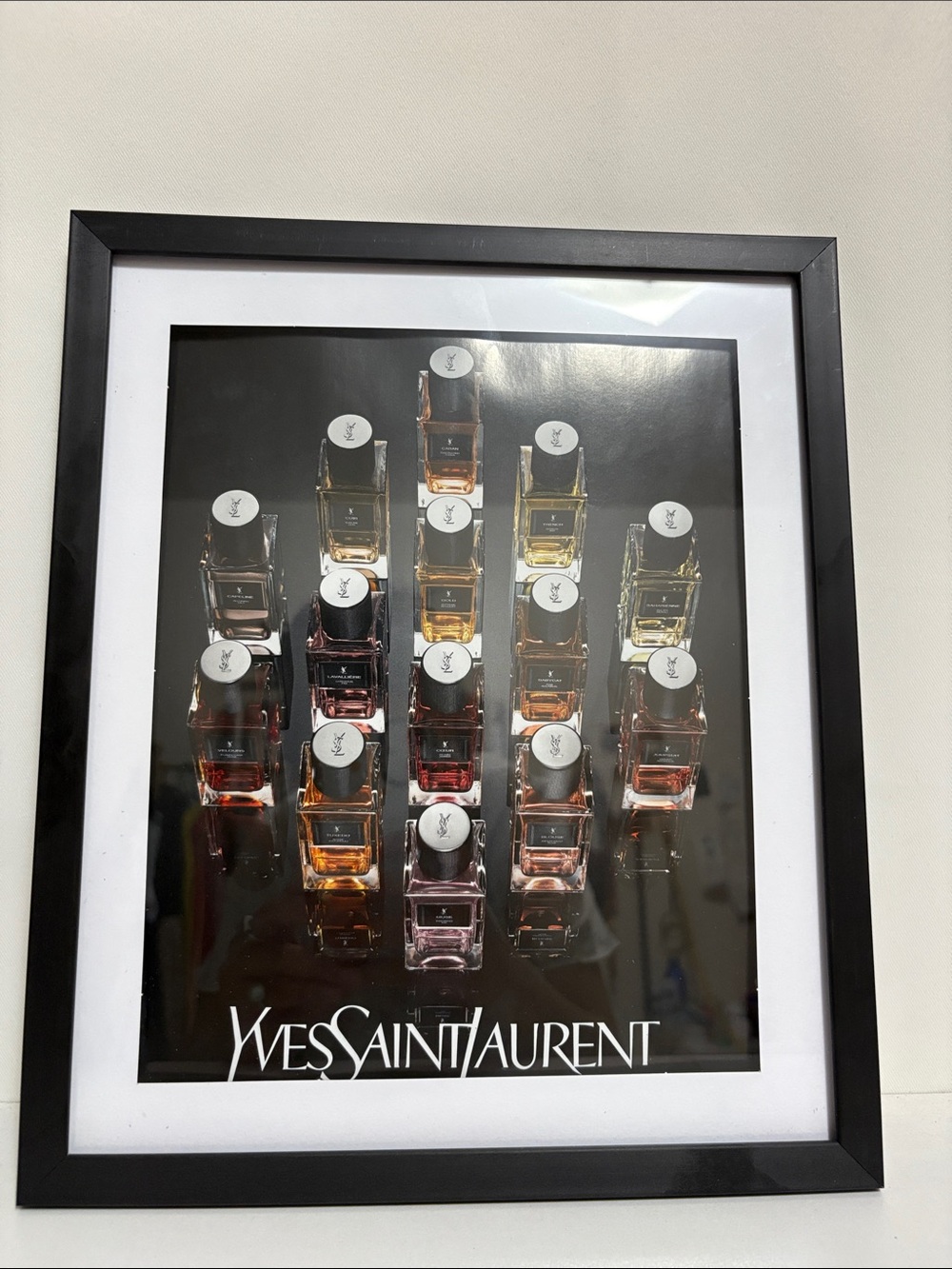 Yves Saint Laurent Framed Wall Art in Black and White
